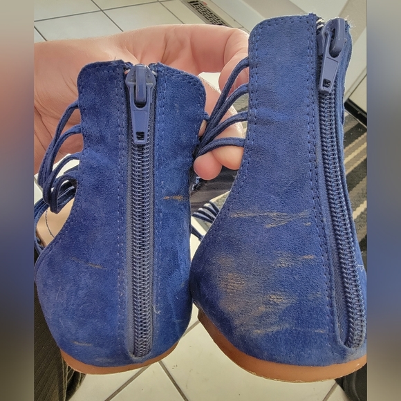 Justfab sandals cobalt size 11 - Picture 3 of 5